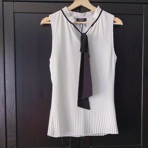 NEW DKNY Women Chiffon Top with Bow Tie